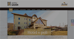 Desktop Screenshot of hotelgader.sk