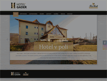 Tablet Screenshot of hotelgader.sk